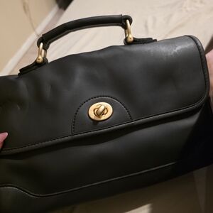 Elegant Black Leather Handbag